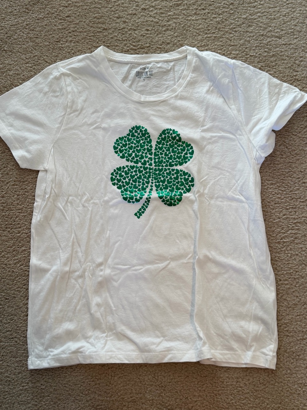Jcrew clover graphic T‑Shirt with Green Shamrock size large